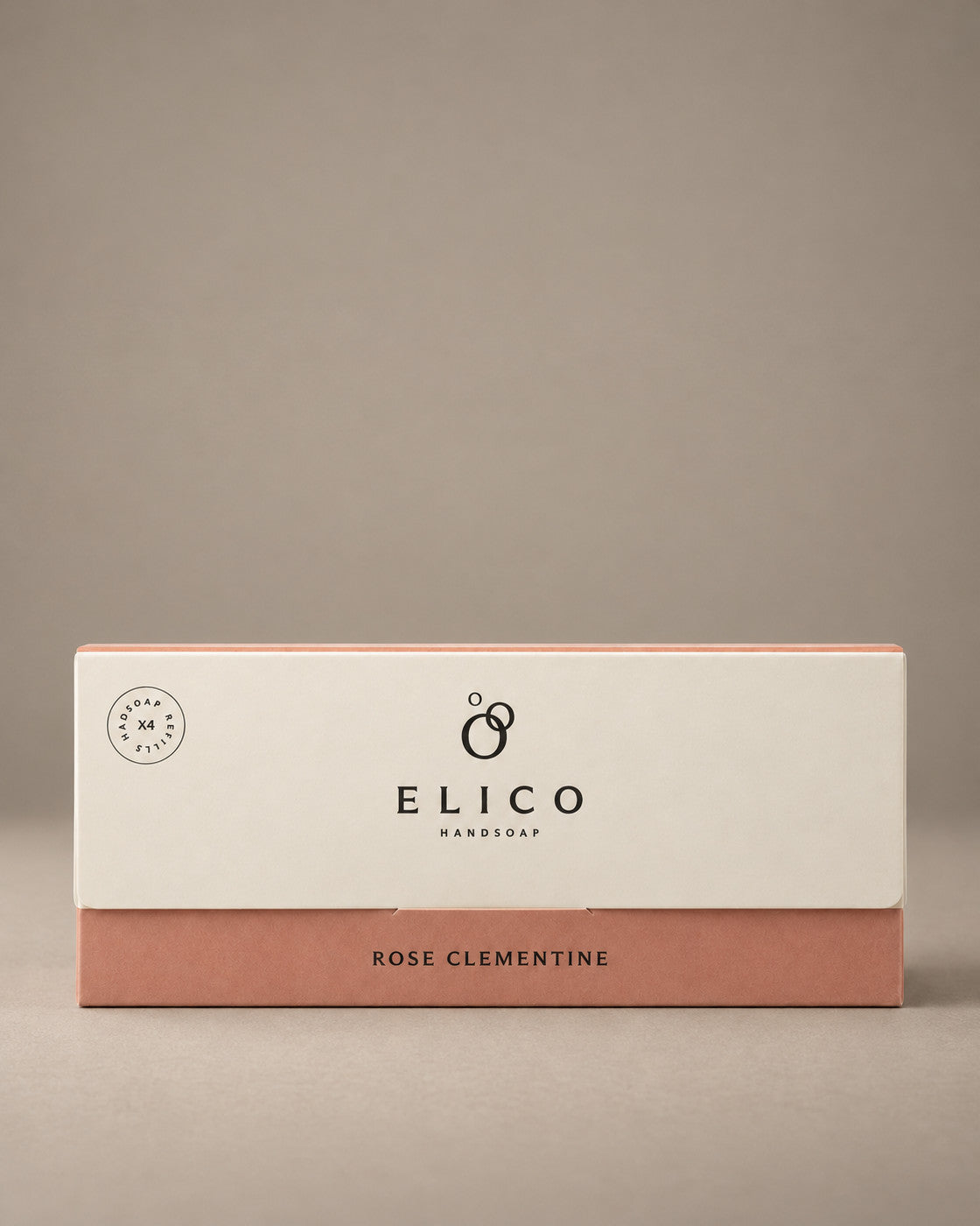 Elico håndsåpe refills 4-pakning Rose & klementin, lukket eske