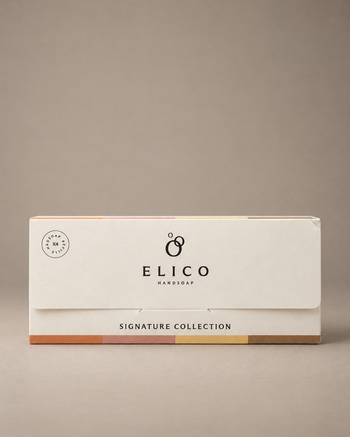 Elico håndsåpe refills 4-pakning Signature Collection, 1 av hver duft, lukket eske